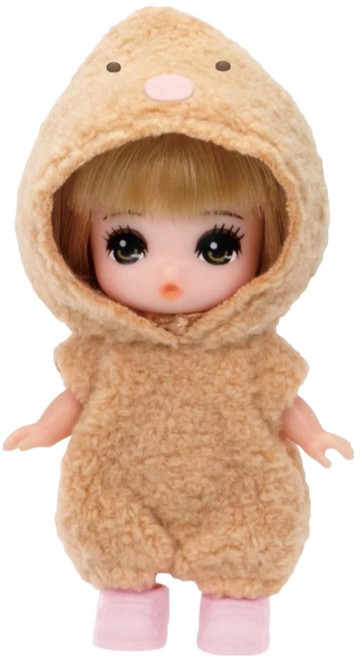 TAKARA TOMY Licca 莉卡娃娃 角落小夥伴炸豬排服裝佳子 LD-30, 1套, 角落小夥伴炸豬排 棕色