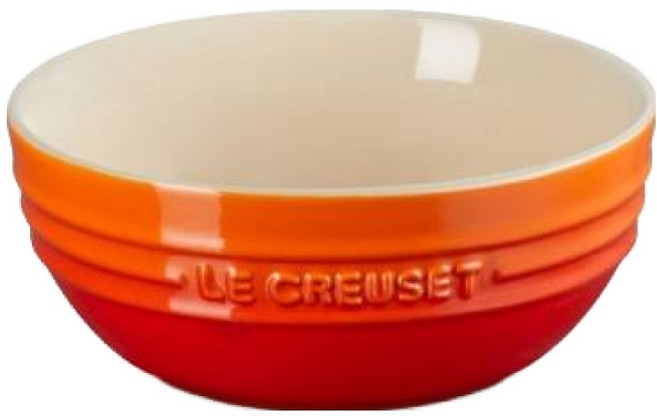 LE CREUSET 瓷器韓式湯碗 480ml, 火焰橘, 1個