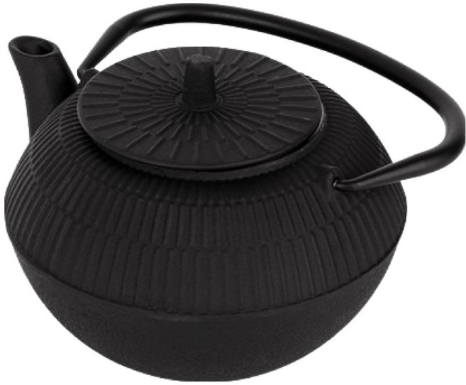 CHASSEUR 鑄鐵茶壺, 黑色, 1個, 0.85L