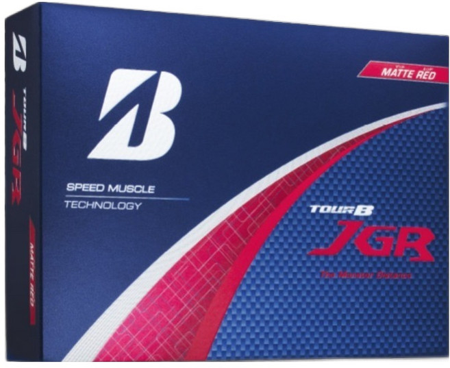 BRIDGESTONE GOLF 2025年款TOUR B JGR高爾夫球, 霧面紅, 12個, 1盒