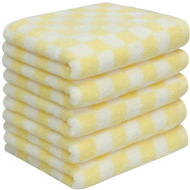 AMENITY TOWEL 經典設計毛巾 200g 40支精梳棉, 柑橘棋盤格, 5個