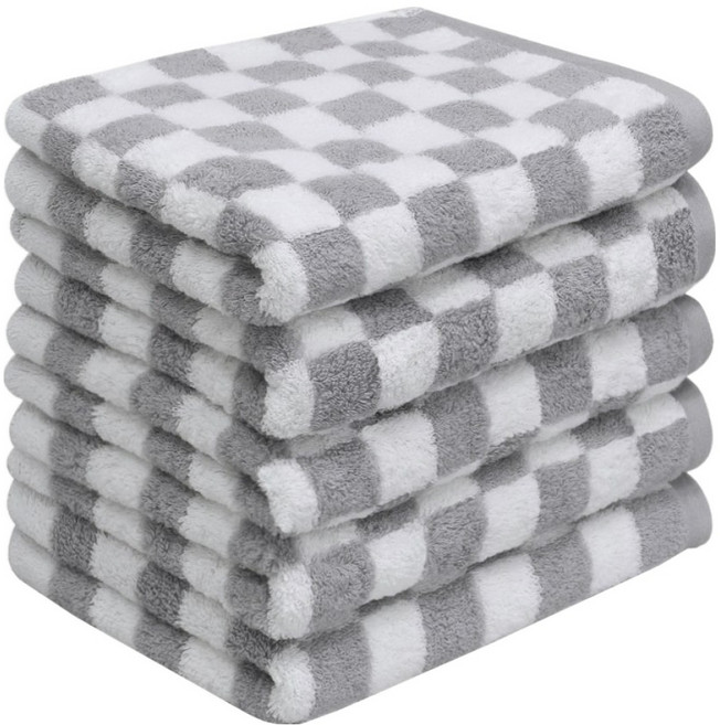 AMENITY TOWEL 經典設計毛巾 200g 40支精梳棉, 麝香棋盤格, 5個