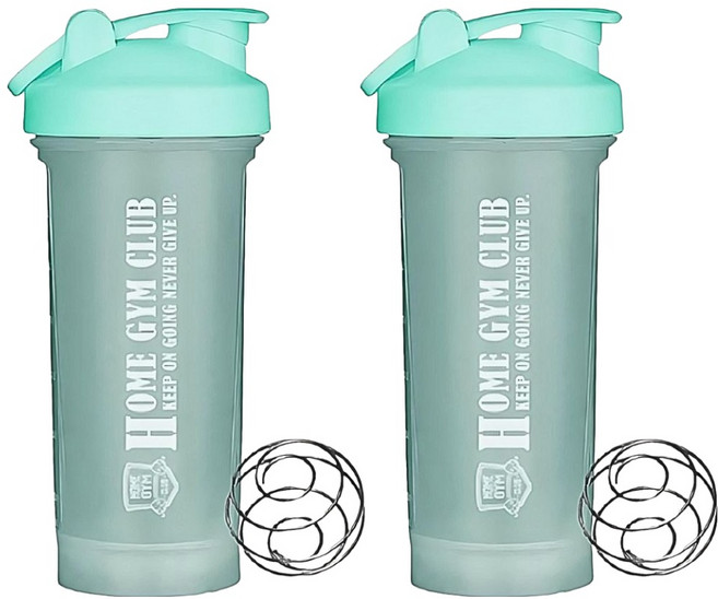 HOME GYM CLUB 居家健身 健身搖搖杯, 2個, 700ml, 薄荷綠