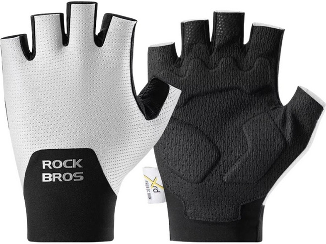 ROCKBROS 洛克兄弟 XRD科技半指手套, 雪白, 1套