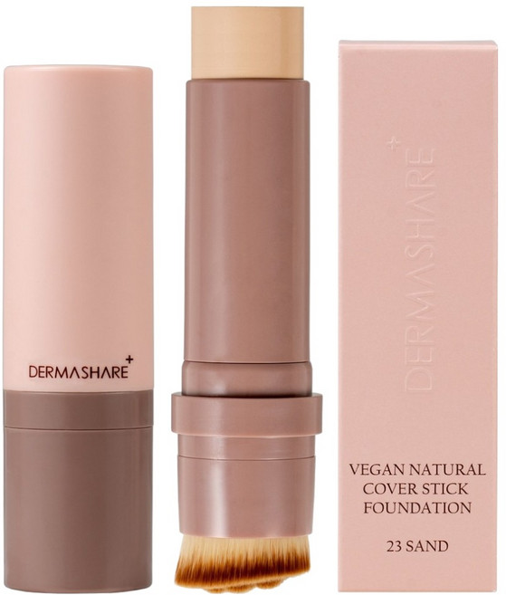 DERMASHARE 自然貼合遮瑕棒精華粉底 SPF50+ PA+++ 14g, 23號沙, 1個