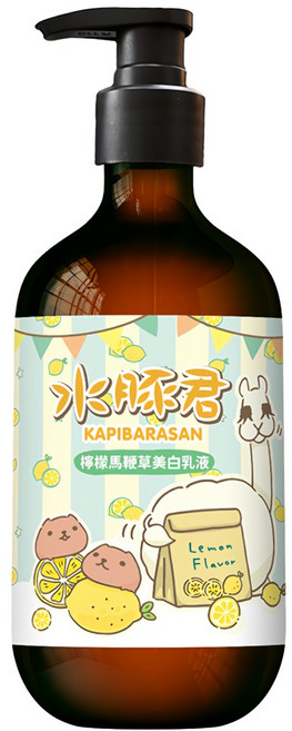 O'LISE 歐黎絲 水豚君美白乳液 檸檬馬鞭草, 1個, 500ml