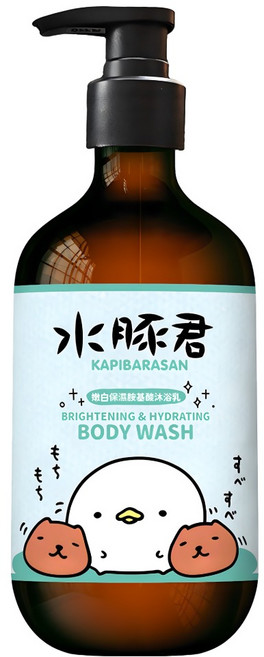 O'LISE 歐黎絲 水豚君嫩白保濕胺基酸沐浴乳, 1個, 500ml