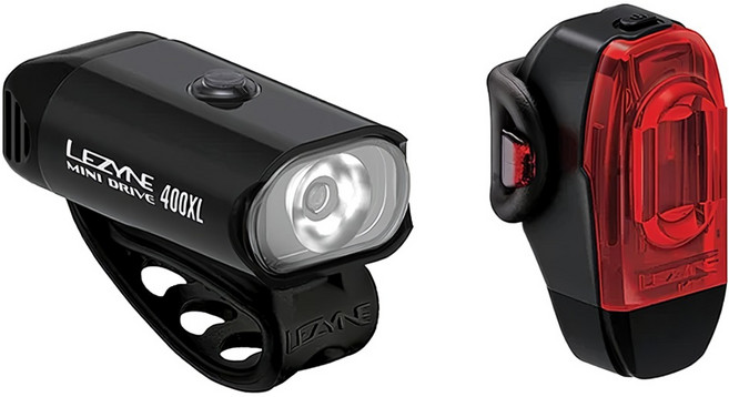 LEZYNE 前後燈組 400XL + KTV, 黑色, 1套
