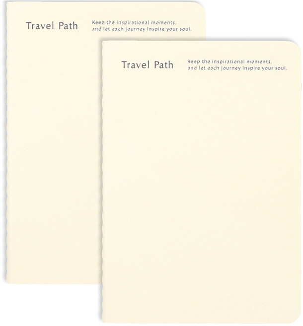 PAPERIAN The Scenery 旅行證件護照夾筆記本, 2個, 奶油色