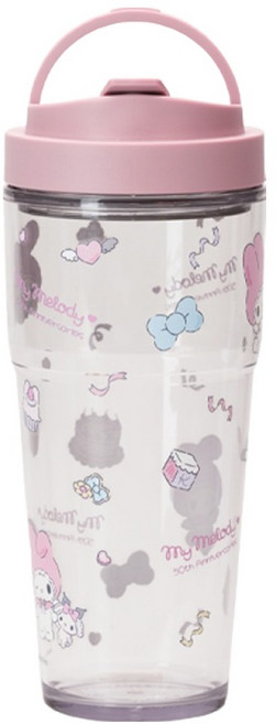 WOKY 沃廚 My Melody + Kuromi 周年系列 ECOZENR 渾圓杯 SANRIO聯名款, 1個, 880ml, 粉色
