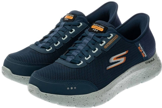SKECHERS 男款 GO WALK FLEX WATERPROOF D楦休閒鞋 216330NVY
