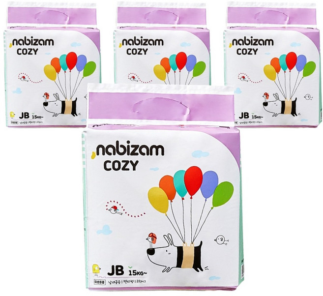 nabizam Cozy 褲型紙尿褲 男女通用, 88張, 加大號(2XL)