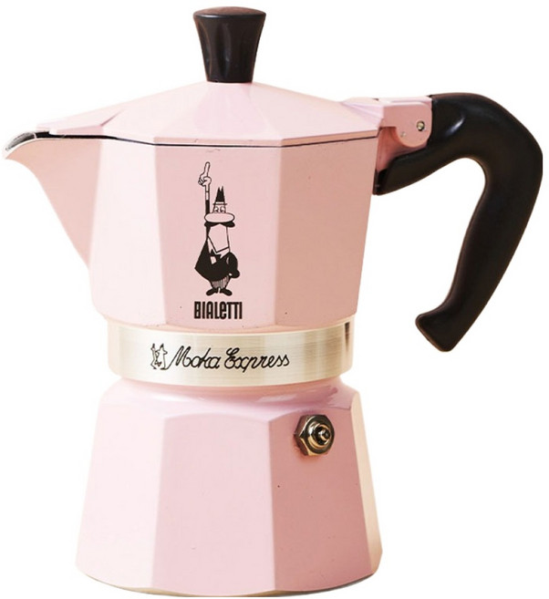 BIALeTTI 拜雷提 Moka Express 3杯份, 1個, 粉紅色