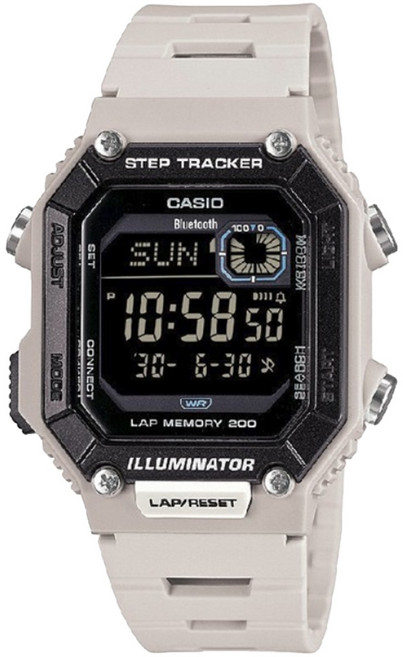 CASIO 卡西歐 藍芽計步電子錶 WS-B1000-8BVDF, 黑白色