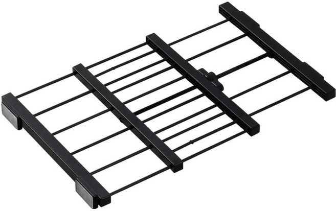 HEIAN SHINDO 平安伸銅 層架款 黑桿全功能伸縮縫隙置物架 寬款 SMR-24B max 43cm/2kg, 1個, 黑色