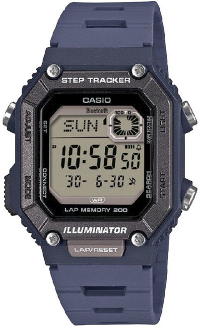 CASIO 卡西歐 藍芽計步電子錶 WS-B1000-2AVDF, 深藍色, 1支
