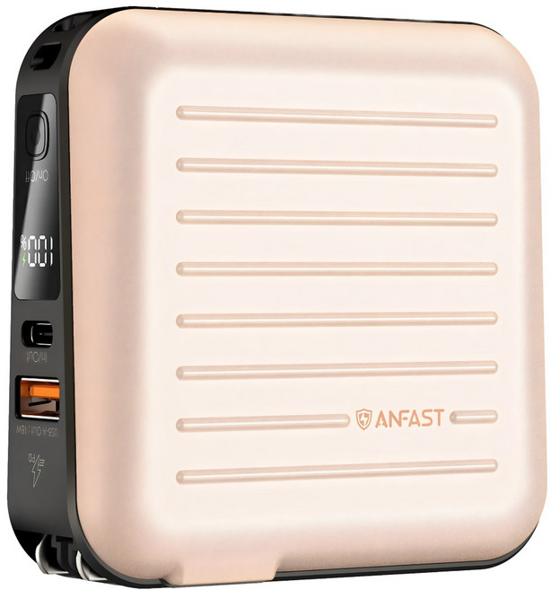 ANFAST 旅行行李箱大容量行動電源 PD 20w, 粉色, AF-P15000S