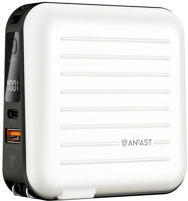 ANFAST 旅行行李箱大容量行動電源 PD 20w, 白色, AF-P15000S