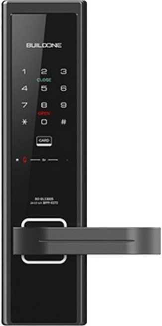 BUILDONE 槓桿式感應卡門鎖 黑色, BO-DL5300S, 顧客自行安裝