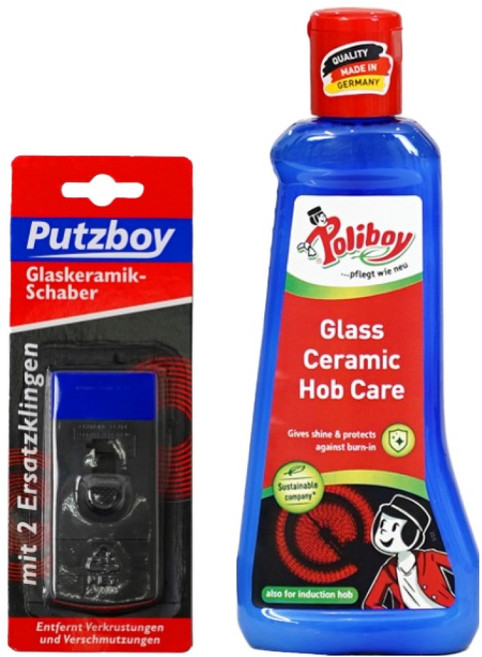 Poliboy 德淨 電磁爐清潔劑 200ml + 刮刀套組, 1套