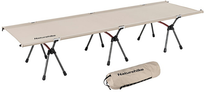 Naturehike 挪客 原野XJC06戶外折疊行軍床, 卡其色