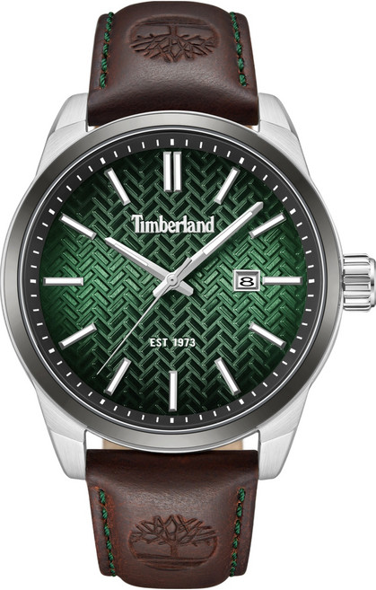 Timberland 男士 HENNIKER 皮革錶帶自動日曆手錶 TDWGB0054903