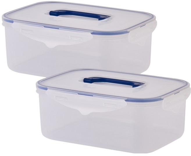韓國 ecosense Joa-lock 長方形密封容器, 2個, 4.5L