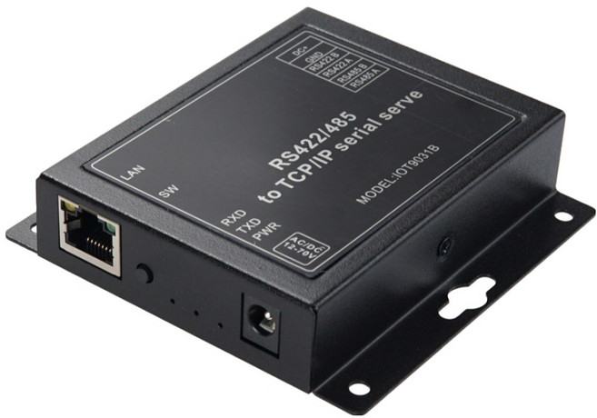 Coms RS422 RS485 乙太網路 RJ45 轉換器 設備伺服器 含12V 2A變壓器, 1個, IH385
