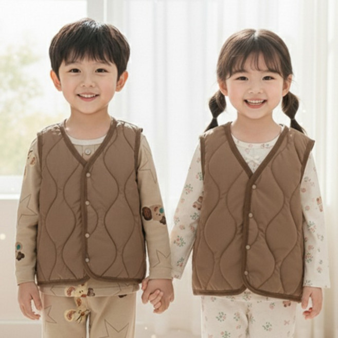 Kids Day 菱格紋鋪棉背心