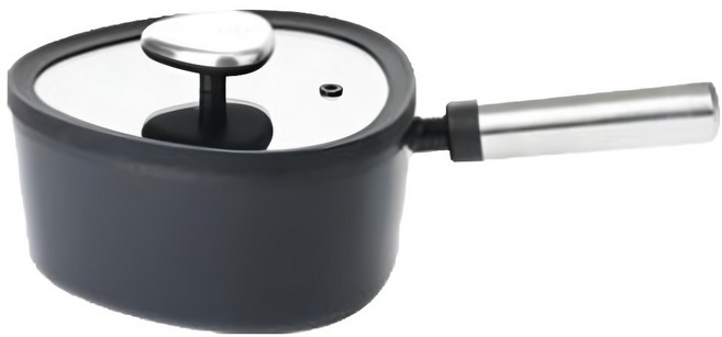 nEOFLam FIKA FIKA APEX IH 電磁爐拉麵單柄鍋, 黑色, 1個, 18cm