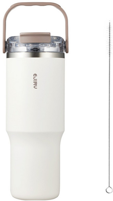 EJIRY 托特不鏽鋼隨行杯, 象牙白, 1個, 860ml