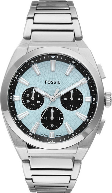 FOSSIL 男士 Everett 計時碼錶金屬腕錶 FS6105