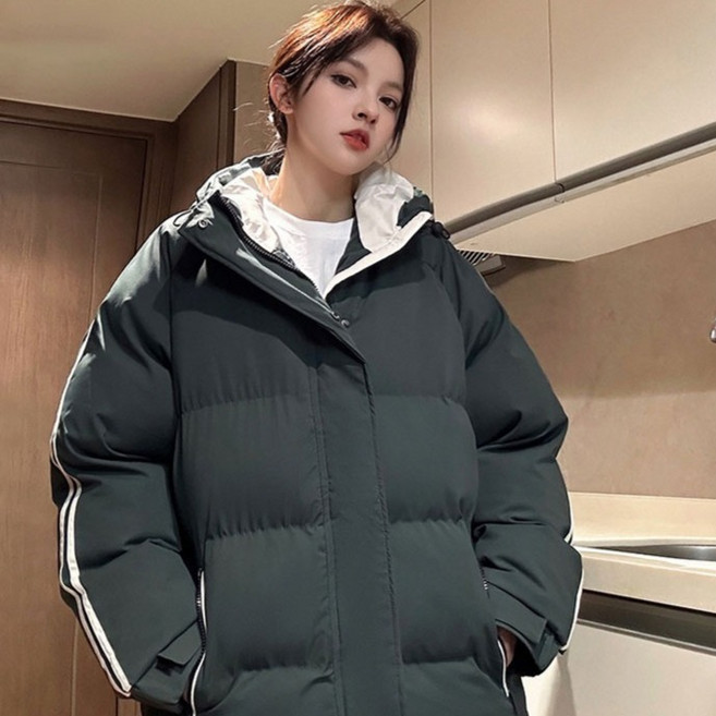 Seonbit 女士冬季經典防風羽絨連帽外套
