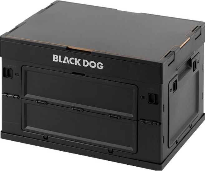 BLACK DOG 黑狗 前開式露營多功能折疊箱 50L BD203, 黑色, 1個, 1層