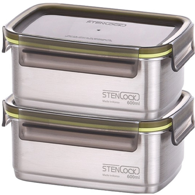 STENLOCK 史丹利 SURE 不鏽鋼密封容器 4號, 2個, 600ml