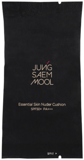JUNG SAEM MOOL 鄭瑄茉 Essential 肌膚裸光氣墊粉餅補充蕊 14g SPF50+ PA+++, 03 亮膚色, 1個