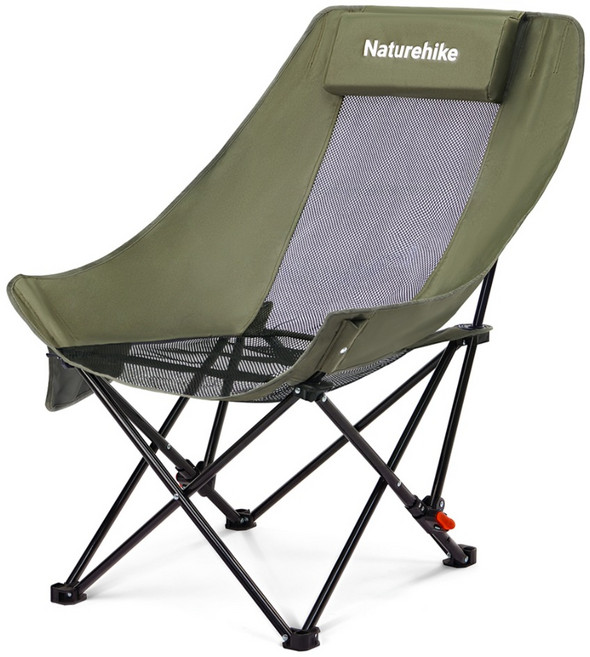 Naturehike 挪客 海星002聚攏式高背網紗月亮椅, 徒步綠, 1個