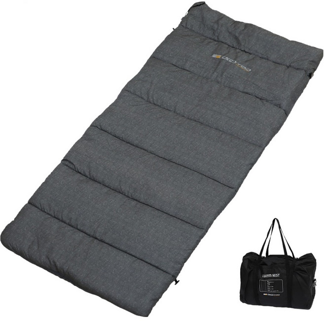 GO TOO 四季用Warm Nest睡袋 2.2kg + 收納袋套組, 深灰色, 1套
