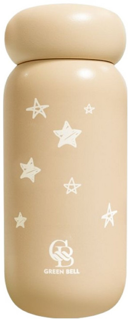 Green Bell 綠貝 316 兒童 點星迷你保溫杯 230ml 保冷保冰 隨行杯 可愛 星星 米色 1個