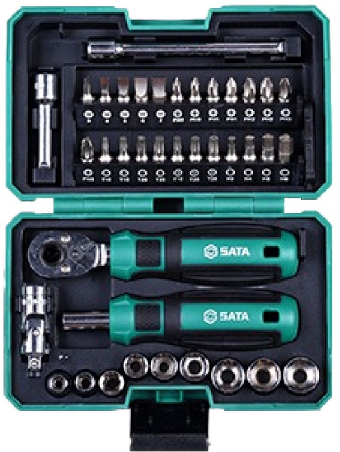 SATA 棘輪螺絲起子 & 套筒 高級型 05498, 38種, 1個