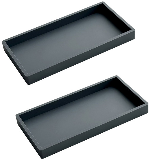 MONACO OLIVE 現代矽膠託盤 小型, 2個, 灰色