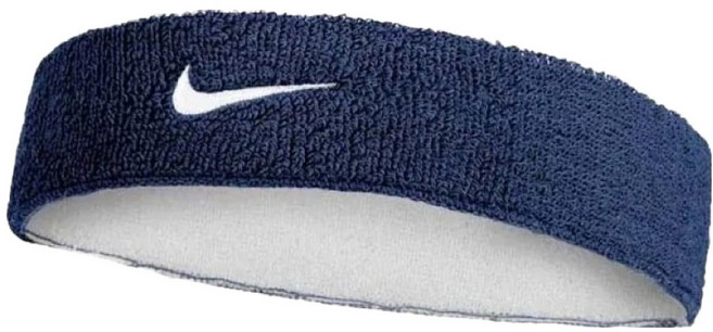 NIKE 耐吉 SWOOSH CLASSIC 雙面頭帶 N1012412421OS, 丈青色, 1個