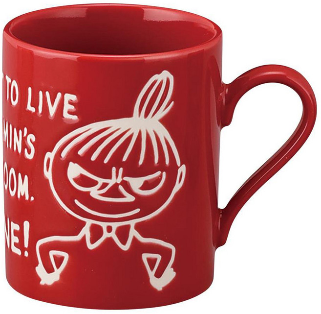 MOOMIN 嚕嚕米 陶瓷馬克杯 320ml 紅色 1個