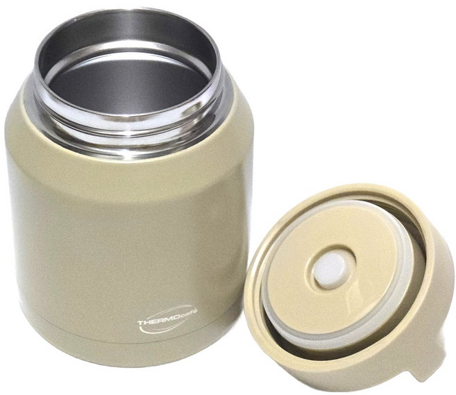 THERMOcafe 凱菲 不鏽鋼真空保溫罐 TCHF-650-BW, 燕麥棕, 1個, 650ml