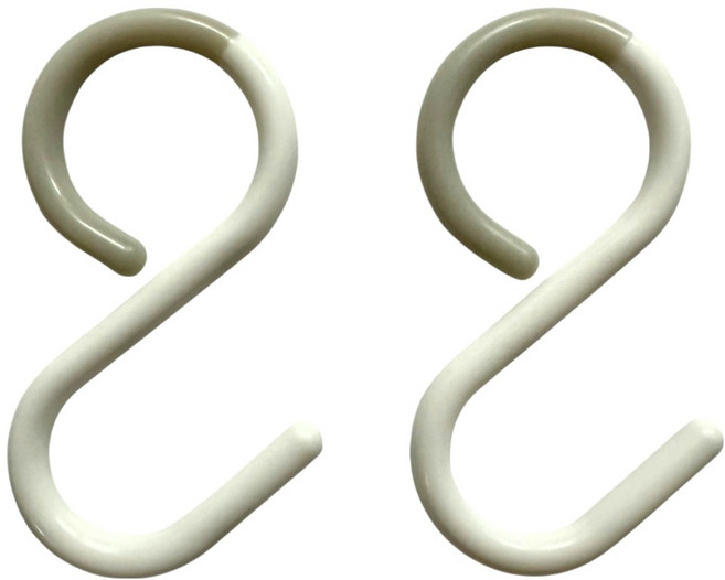 minono 米諾諾 彈性防掉式S鉤 大 2入組, 灰白色, 1組