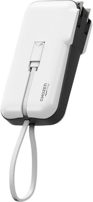 CHOZEN 雙線快充口袋行動電源, 棉霧白, PDA1020W