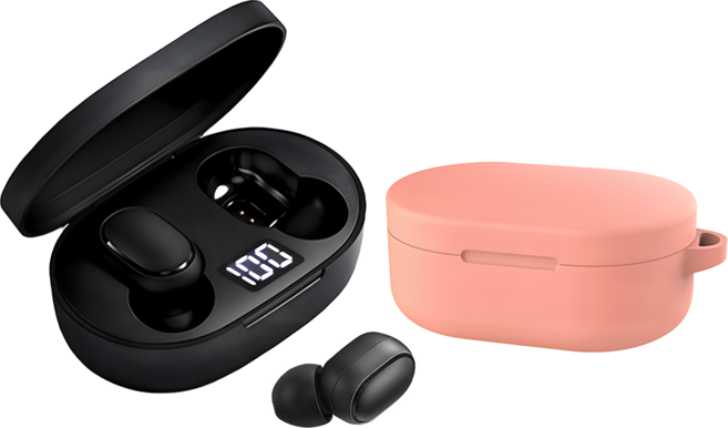 DTAudio Wireless 入耳式 耳機 防水 語音識別 自動配對 4H Playtime 玫瑰粉 TWS-Q8