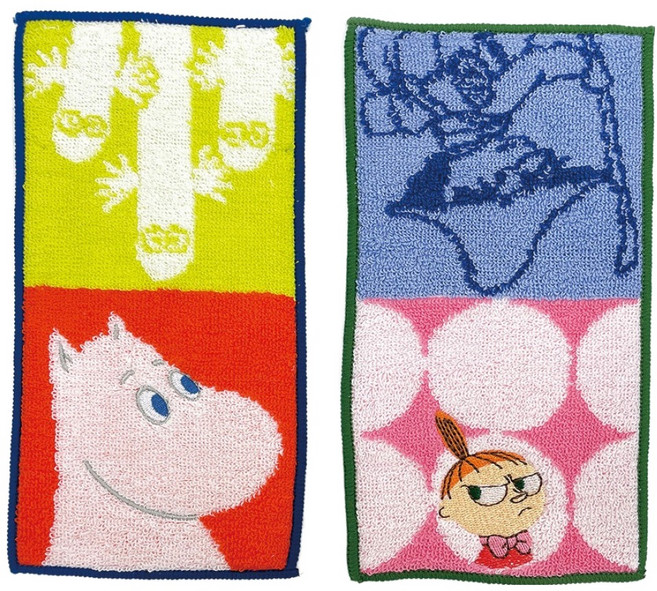 MARUSHIN 丸真 Moomin 口袋小毛巾 2件組, 1組, 混和顏色