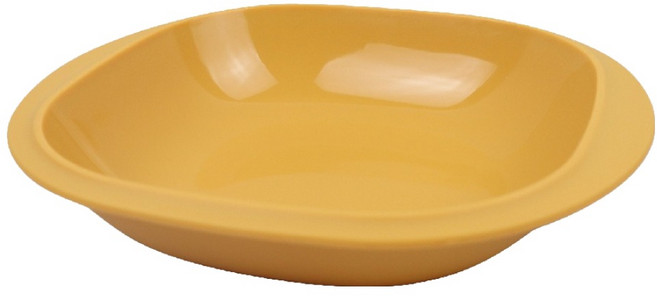 SiliPot 鉑金矽膠方形盤 可進微波烤箱餐桌擺盤 芥末黃 1個 193 x 173 x 40mm