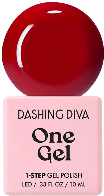 DASHING DIVA One Gel UV凝膠指甲油, C24 經典紅, 10ml, 1瓶